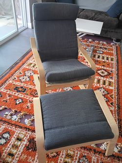 Ikea Poang Chair And Ottoman