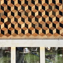 It’s flat as a table.but looks 3D and abstract  That’s one of the accent walls design that I do