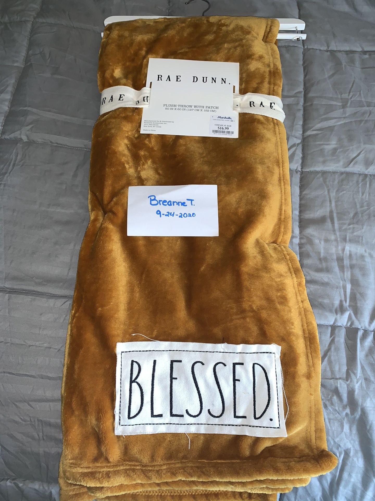 Rae Dunn “Blessed” Blanket throw