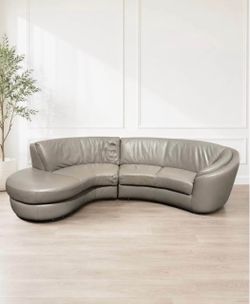 Leather Curved Sectional Sota