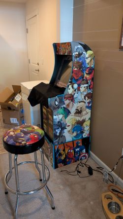 Arcade1up Marvel vs Capcom with stool