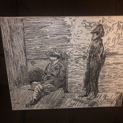 Hard Work Pays Off Charcoal Drawing