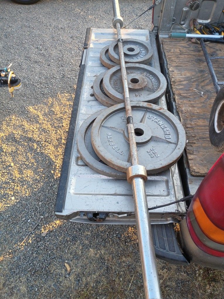 Olympic Bar And Weight Plates