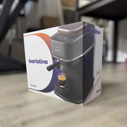 Philips Baristina Espresso Machine, Grind, Tamp & Brew Coffee Beans in One Swipe, Compact, 16 Bar Pump Pressure, Automatic Grinder, Black with Black P