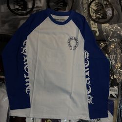 Blue and white chrome hearts long sleeve size medium