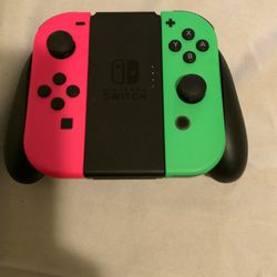 Nintendo Switch Joy-Con OEM Authentic Controller Neon Green Pink w comfort grip
