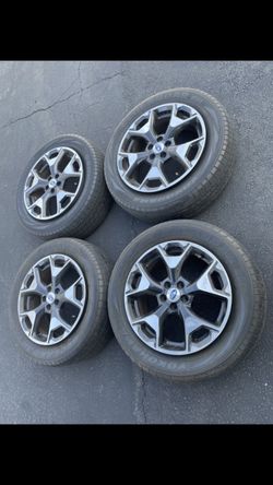 4 — 225/60r17 5x100 5x3.94 Stock Subaru Crosstrek Forester Wheels Rims Good Tires!