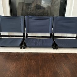 3 Stadium Chairs Blue 