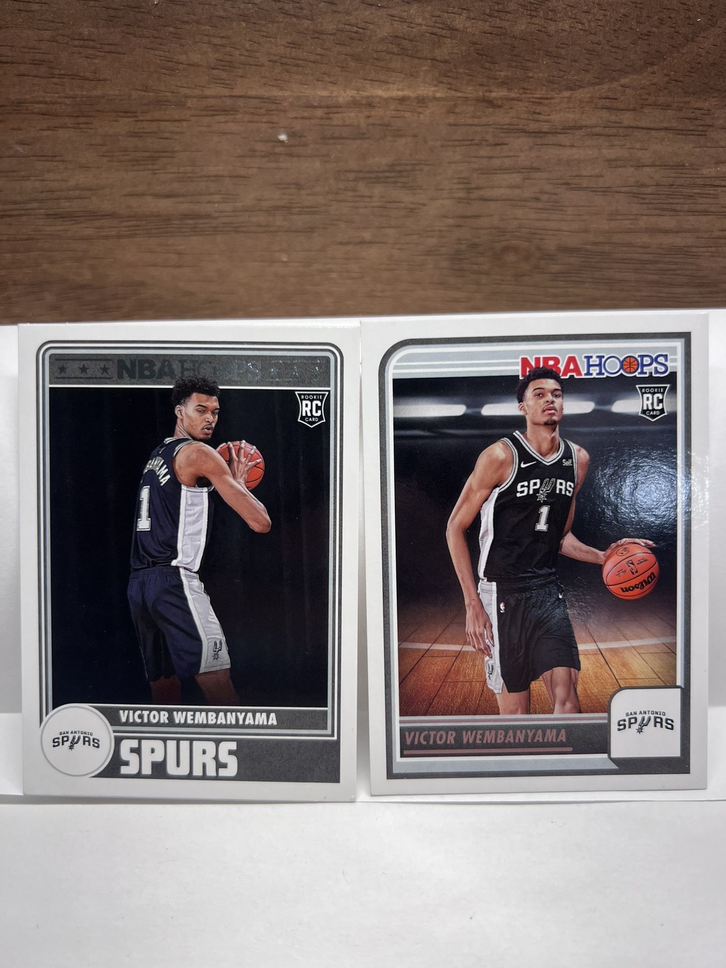 2023-24 Panini NBA Hoops Victor Wembanyama Rookie RC Base and Tribute #277 #298