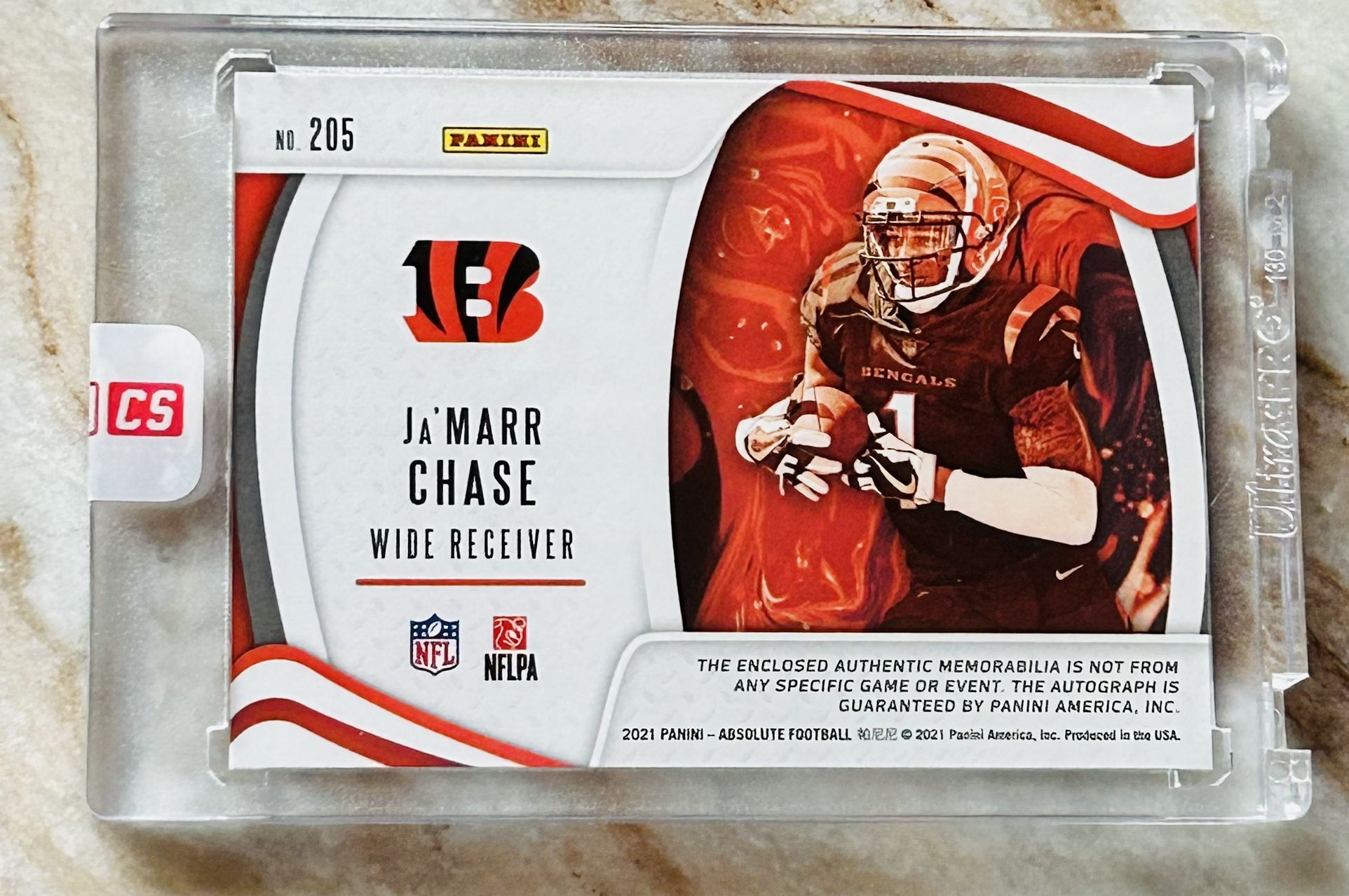 Ja'Marr Chase Cincinnati Bengals Fanatics Exclusive Parallel Panini Instant  1st NFL Touchdown in NFL Debut Single Rookie Trading Card - Limited