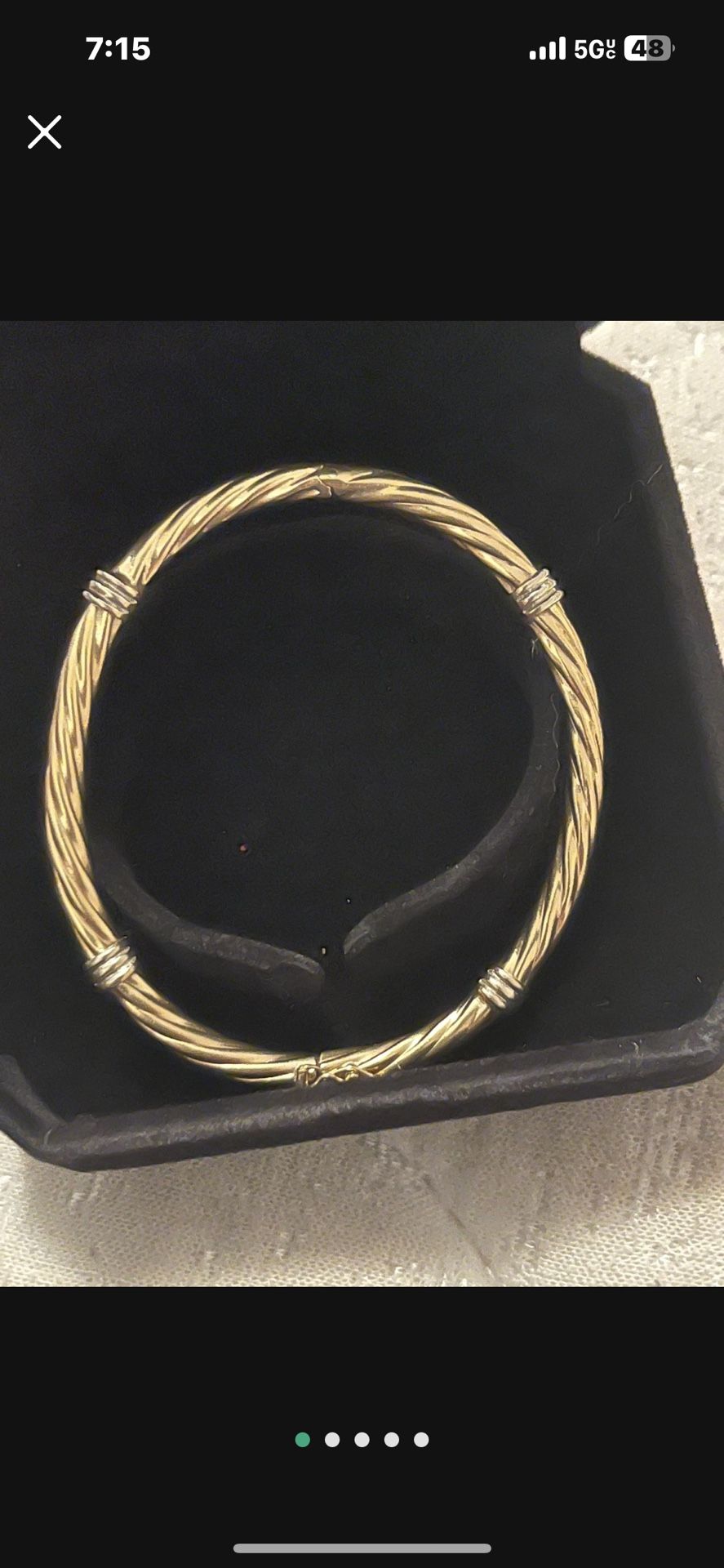 Vintage 14kt Twisted Bangle Bracelet over 13 Grams