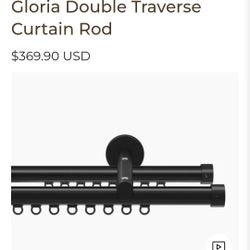 Double Traverse Curtain Rod