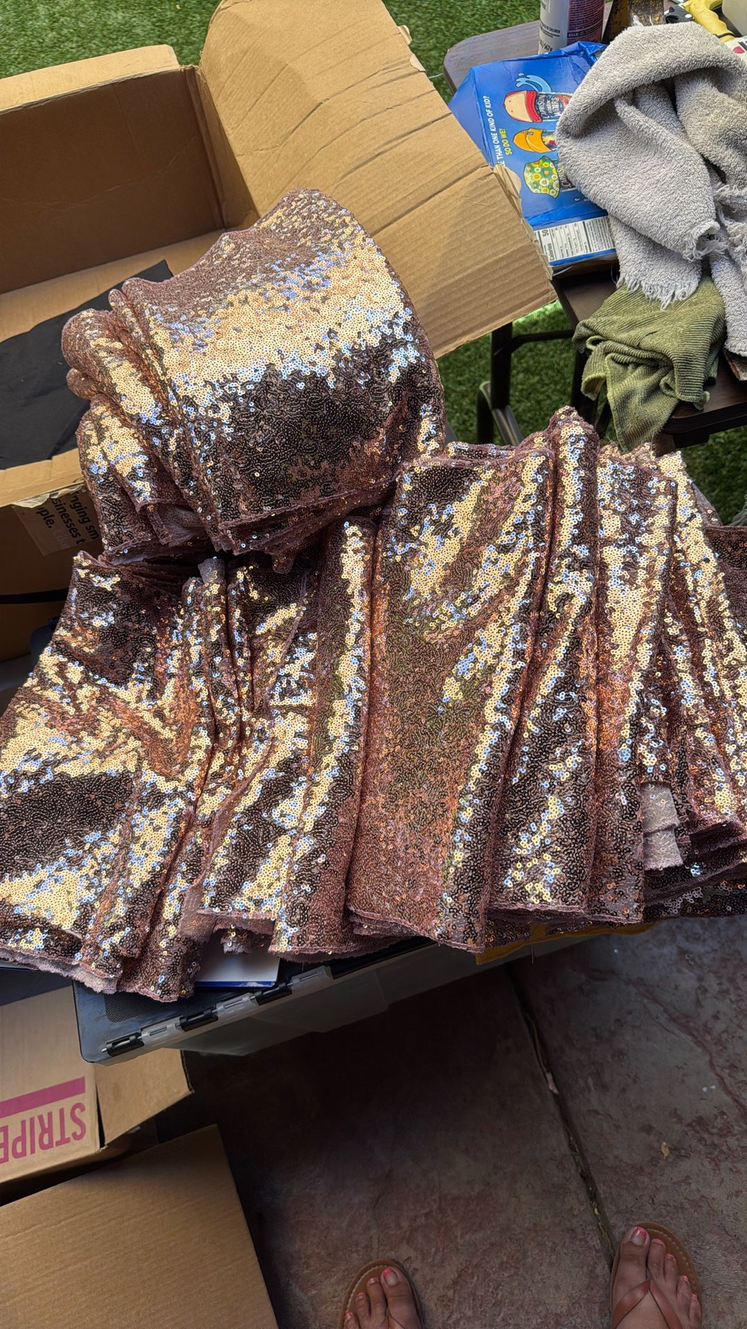 Rose Gold Sequins Table Runners