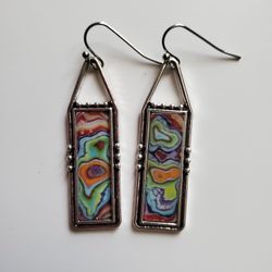 Bohemian Marble color Earrings 