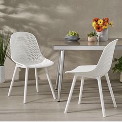 Christopher Knight Home 312459 Darleen Outdoor Dining Chair (Set of 2), White