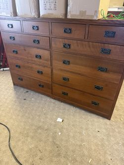 5‘ X 18“ Solid Wood Dresser With 12 Drawers
