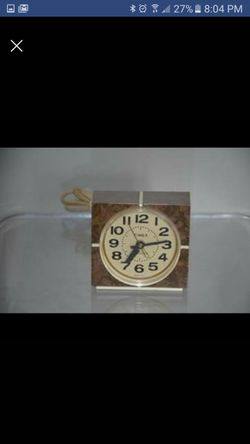 Retro Timex Alarm Clock 1970's Vintage Model 7416-3A made in USA
