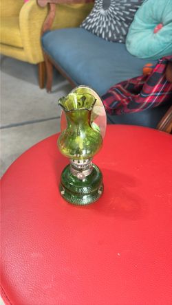 Small Vintage Green Lamp