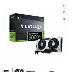 MSI GeForce RTX 5060 Ti 8G VENTUS 2X OC PLUS Graphics Card, 8GB GDDR7, DP×3, HDMIx1, DLSS 4 l
