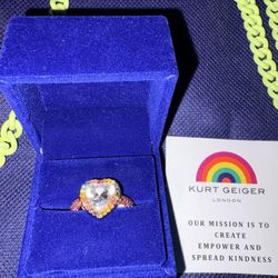 Kurt Geiger Cocktail Heart Stone Ring Bnew
