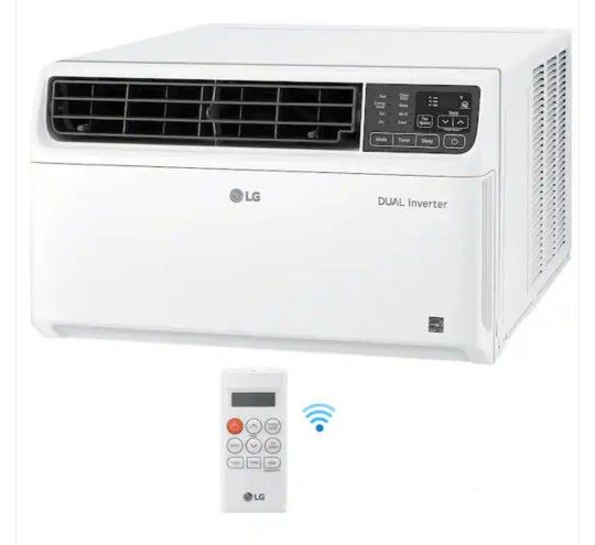 LG
8,000 BTU Dual Inverter Smart Window Air Conditioner Cools 350 Sq. Ft. with Remote, Wi-Fi Enabled
