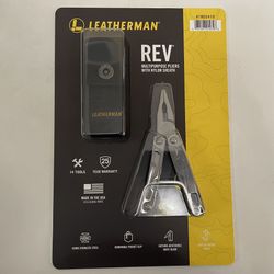 LEATHERMAN, Rev Pocket Size Multitool with Package Opener and Screwdrivers, Stainless Steel