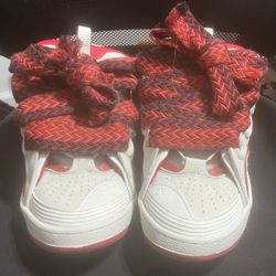 Lanvins Red Curb Sneakers 
