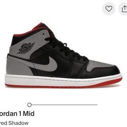 Jordan 1 mid “bred shadow”