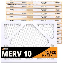 9x12x1 MERV 10 Air Filters – MPR 1000 Pleated HVAC AC Furnace Filter