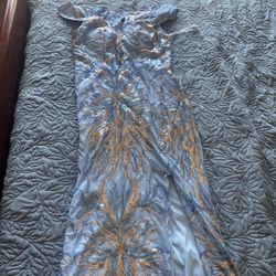 Baby Blue Prom Dress  XL