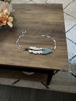 Beaded Feather Necklace