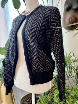 Women’s Vintage Knit Cardigan, Sweater - Made In Ireland