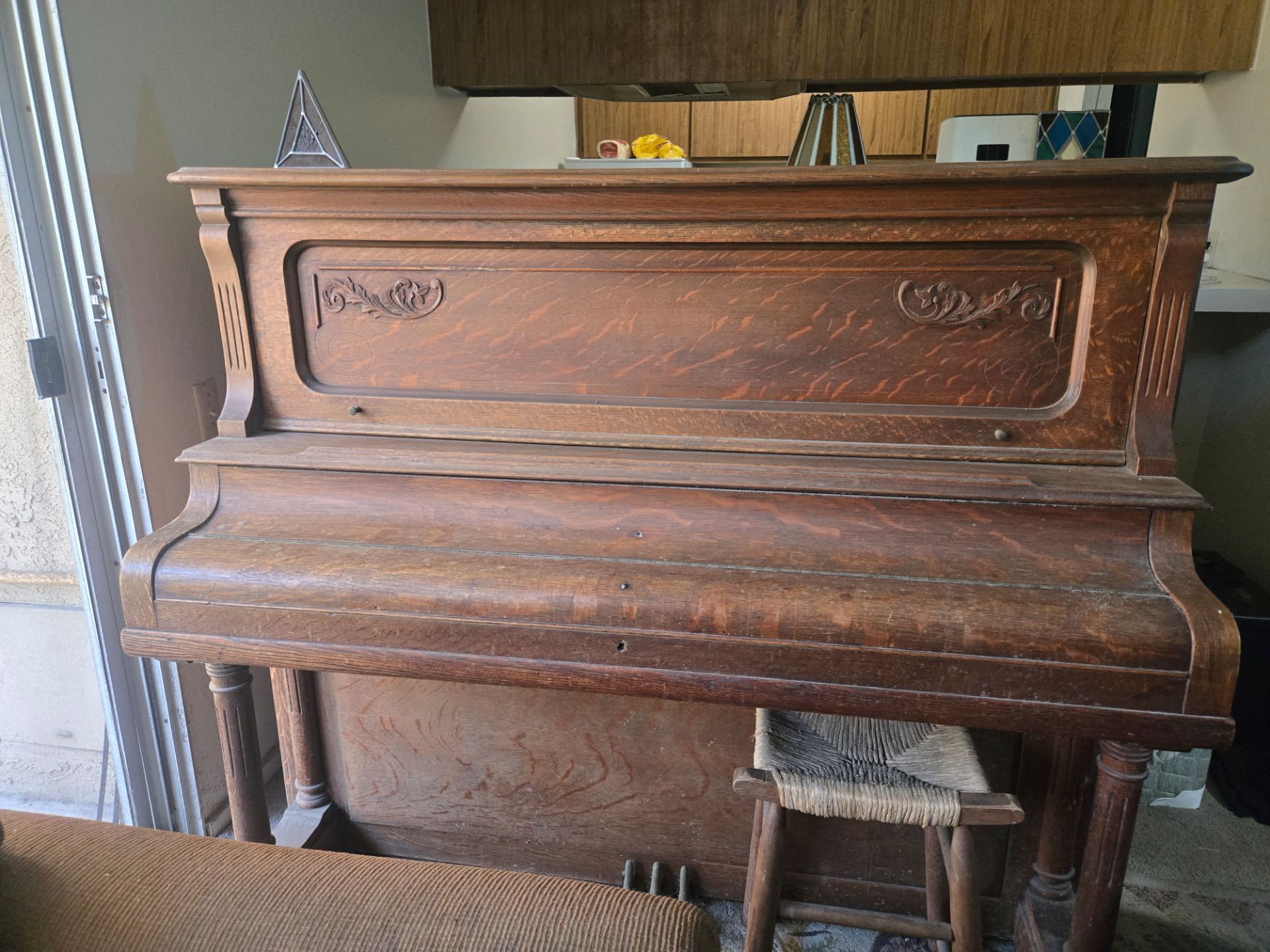 Mahogany Milton New York upright piano.