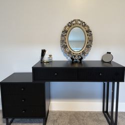 Modern Black Vanity Table 