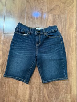 Old Navy Dark Blue Denim Shorts with Contrast Stitching