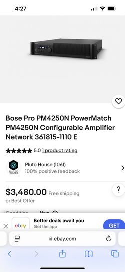 Bose Pro PM425ON Powermatch Amplifier