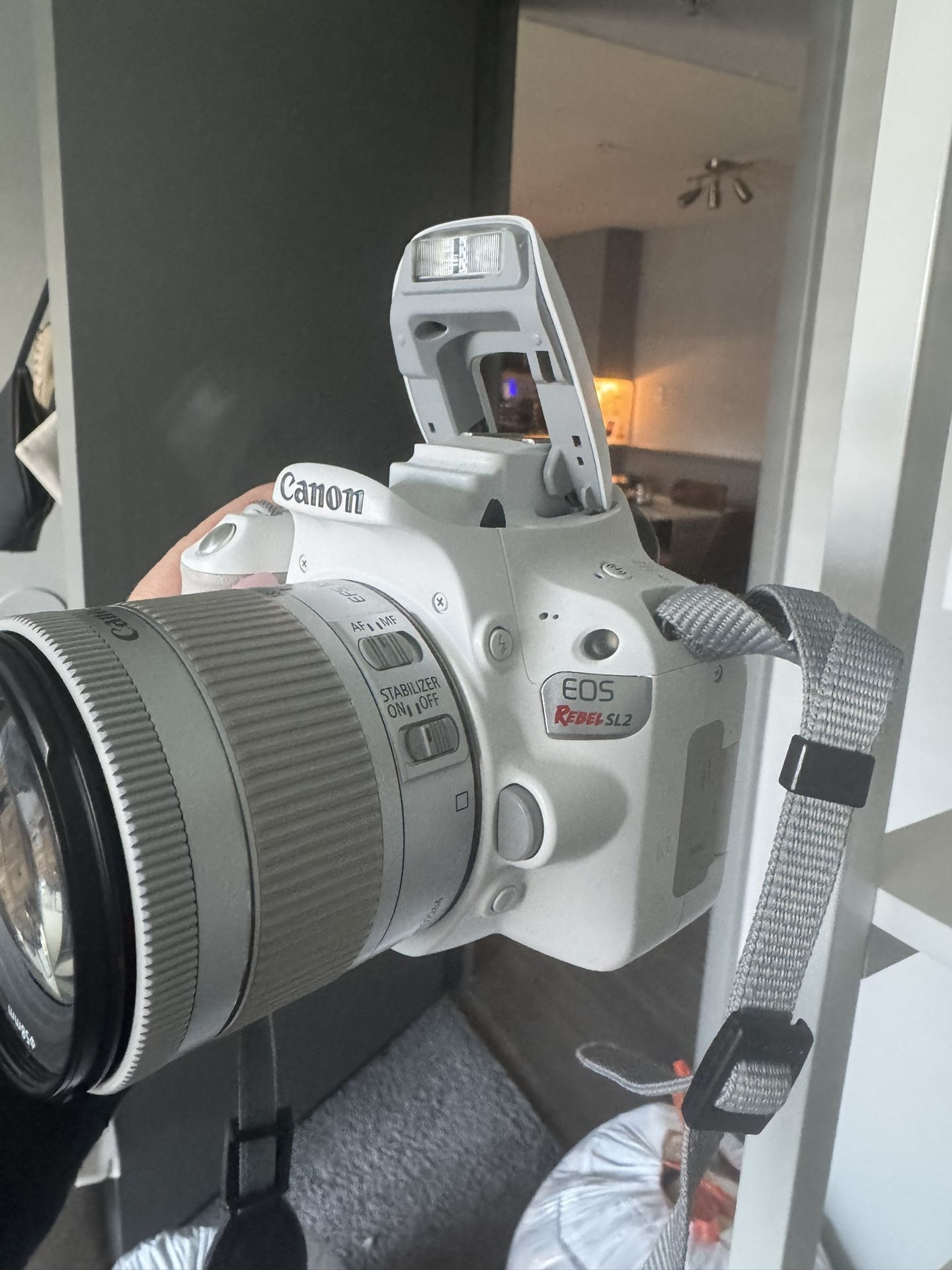 White Canon Camera EOS Rebel SL12