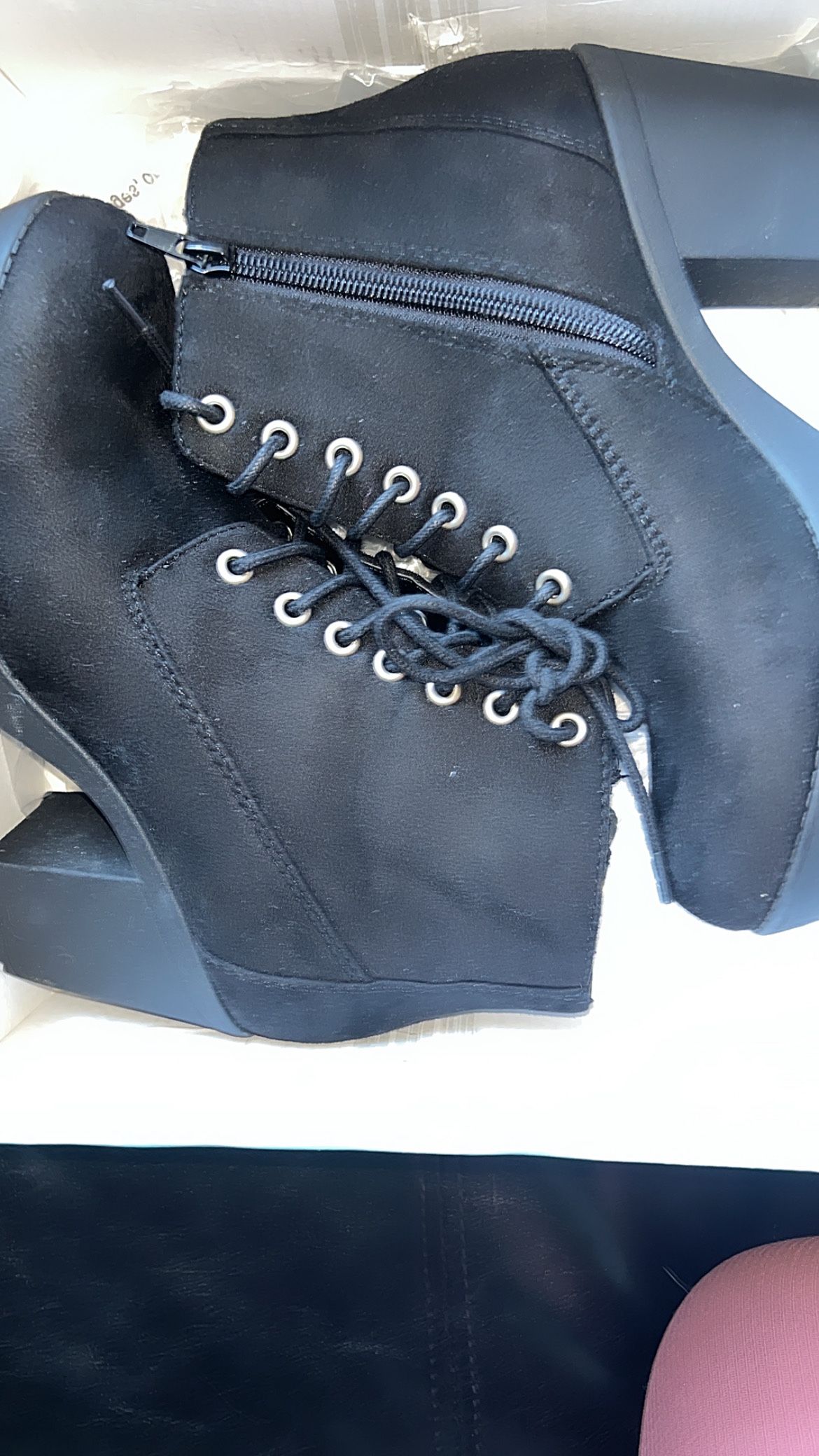 Black Heel Ankle Boots 
