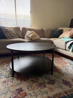 Crate & Barrel 34” Round Coffee Table