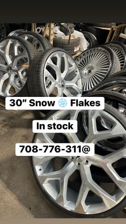 30” Snowflake Wheels Rims Tires