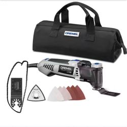 Dremel Multi-Max MM35 3.5 Amp Variable Speed Corded Oscillating Multi-Tool Kit with 8 Accessories and Storage Bag=Tools-384