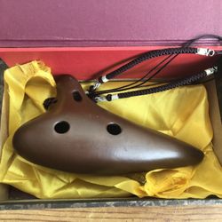 "Forest Whisper" 12 Hole Ocarina Classic Straw fire Masterpiece Collectible,Alto C Ceramic Ocarina,Highly Recommended By Shop Owner of OcarinaWind Mus