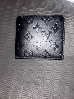 Louis Vuitton Bifold Wallet Black Monogram Embossed