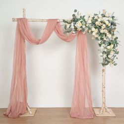 Rustic Natural Birchwood Square Wedding Ceremony Backdrop Stand 7.5ft