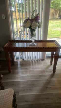 Solid wood console table