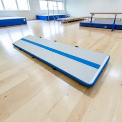 13 Ft Air Mat Track Inflatable Tumbling Mat Gymnastics Training Workout Blue 4in Thick 39in Wide. Does not include air pump. Can be inflated using mat