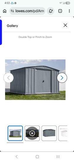 10 by 8 galvanized arrow shed Brand new