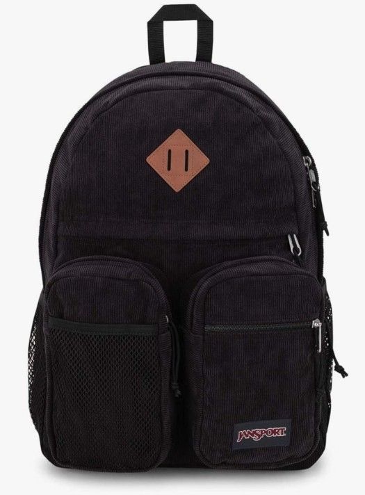 JanSport Granby Remix Backpack - Work, Travel, or Laptop Bookbag, Black Corduroy