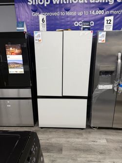 SAMSUNG BESPOKE 30 CU FT WHITE GLASS FRENCH DOOR REFRIGERATOR 😍