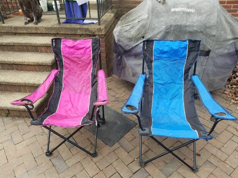 Folding camping chairs